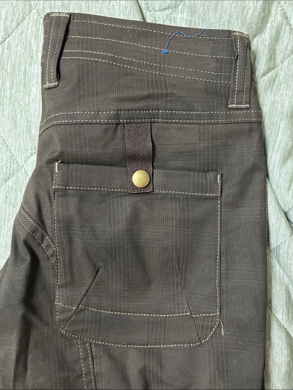 Kuhl Katerina brown Camo Plaid contrast-stitch Cargo hiking pants, Like new - Picture 8 of 8